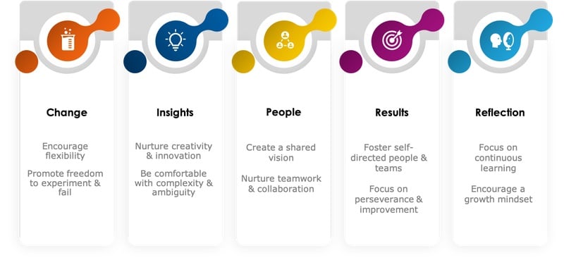 Infographic showing how leadership agility can improve your company