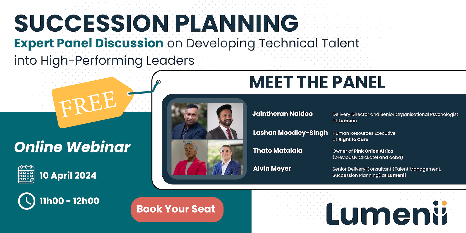 HR webinar speakers about developing technical talent into leadership roles with succession planning